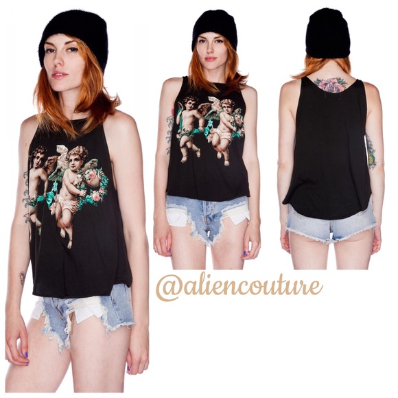 ✨COMING SOON!✨ Wildfox Cherubs Angel Baby Tank XS - Picture 5 of 8